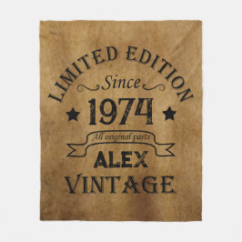 Personlig femtio vintagar 50:e födelsedagsfesten fleecefilt