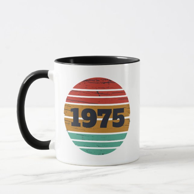 Personlig femtio vintagar 50:e födelsedagsfesten mugg (Vänster)