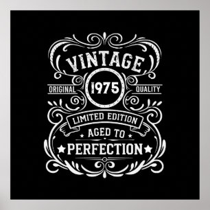 Personlig femtio vintage 50-års födelsedagsfest poster