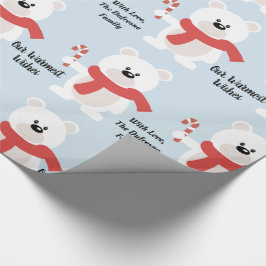 Personlig Festive Bear Presentpapper