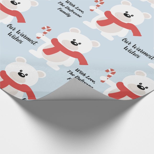 Personlig Festive Bear Presentpapper (Hörn)
