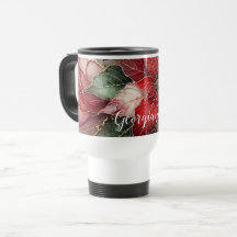 Personlig Festive Blommigt Alcohol Bläck Poinsetti