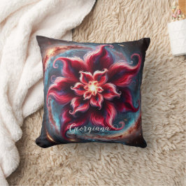 Personlig Festive Blommigt Poinsettia Galaxy Kudde