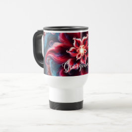 Personlig Festive Blommigt Poinsettia Galaxy Resemugg