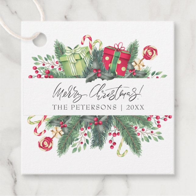 Personlig Festive God jul Decorative Gåvor Etiketter (Framsida)