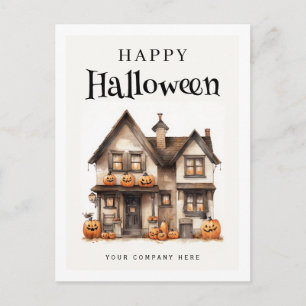 Personlig Festive Halloween House Real Gods Helg Vykort