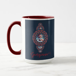 Personlig Festive Kawaii Fox Ornamental Mandala Mugg