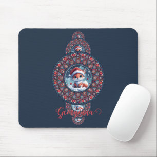 Personlig Festive Kawaii Fox Ornamental Mandala Musmatta