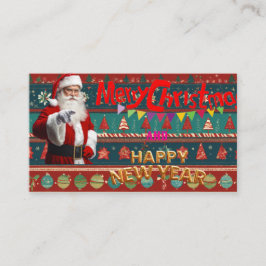 Personlig Festive Önskemål Visitkort