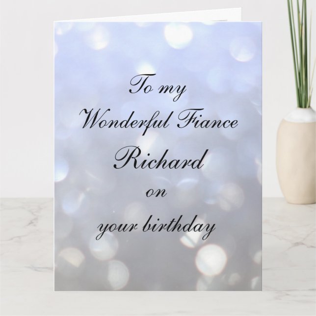 Personlig Fiance Birthday Kort (Framsida)