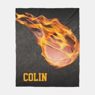 Personlig Fiery Basketball Fleecefilt