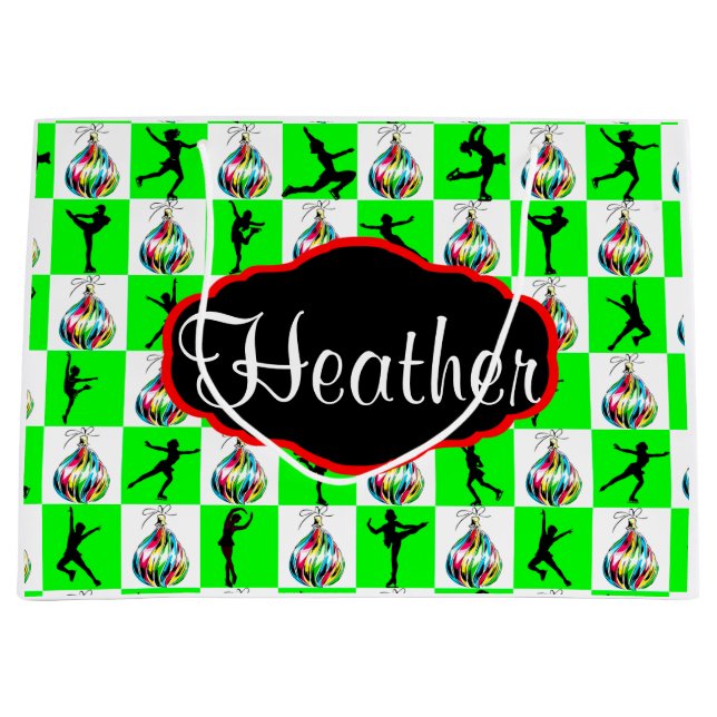 PERSONLIG FIGUR SKATING CHRISTMAS GIFT BAG (Framsidan)