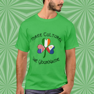 Personlig Filippinerna Irland USA Shamrock Män T Shirt