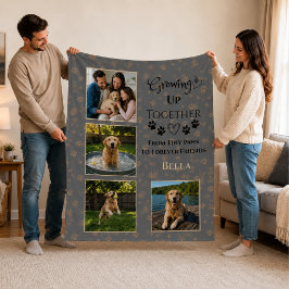 Personlig filt med hundfoto