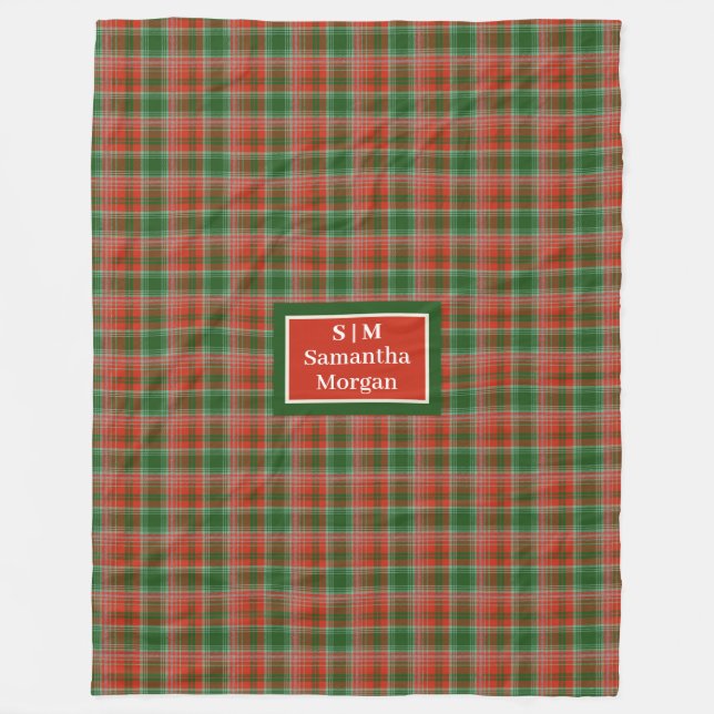 Personlig filt monogram julstil (Framsidan)