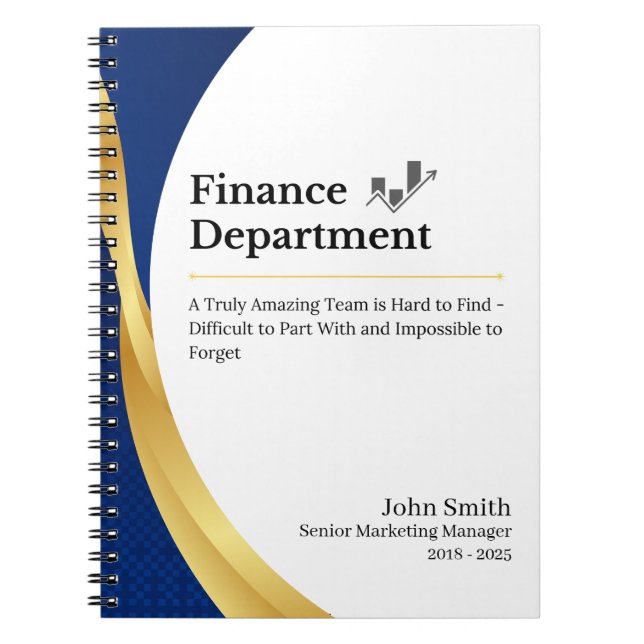 Personlig Finance Department Anteckningsbok (Framsidan)