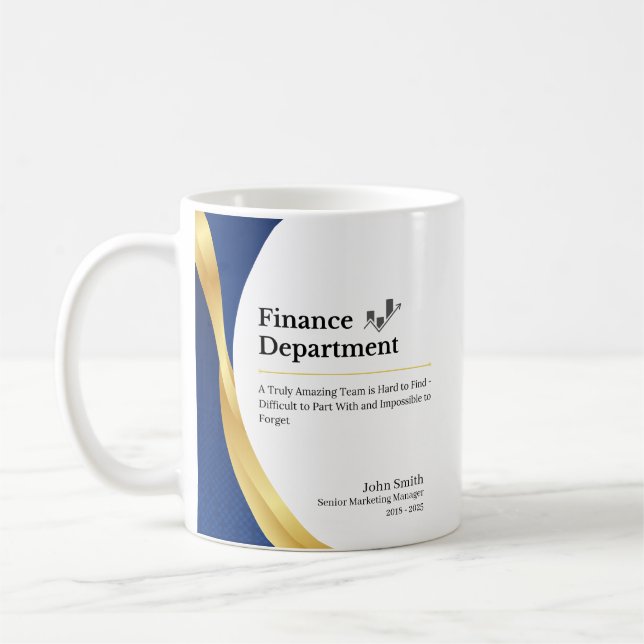 Personlig Finance Department Kaffemugg (Vänster)