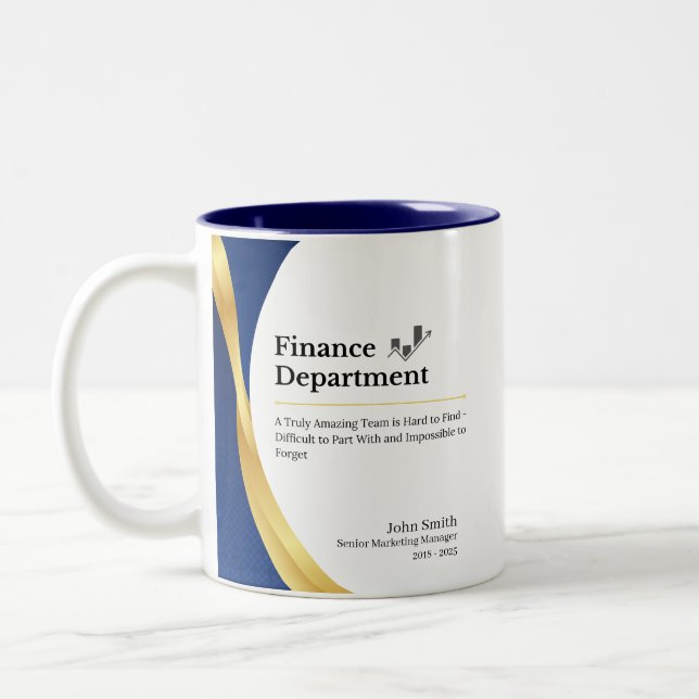 Personlig Finance Department Två-Tonad Mugg (Vänster)