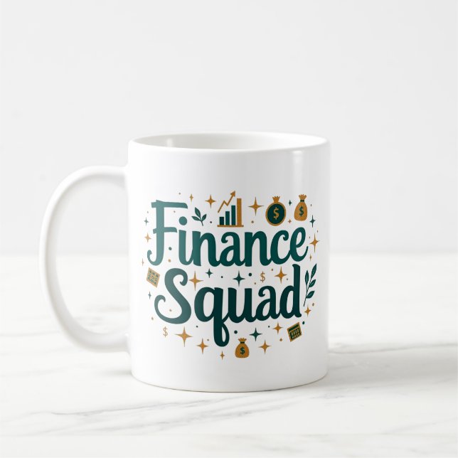 Personlig Finance Squad med Namn Kaffemugg (Vänster)