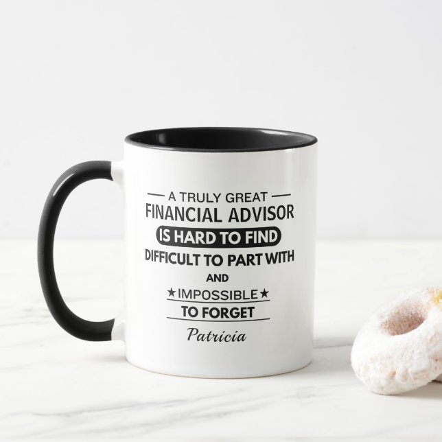 Personlig finansiell rådgivare mugg (Med munk)