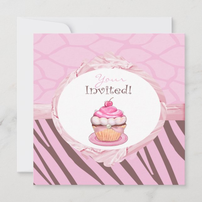 Personlig Finare Cupaka Safari-inbjudningar Inbjudningar (Framsida)