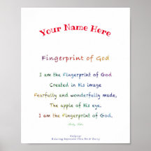 Personlig Fingerprint of God Poster