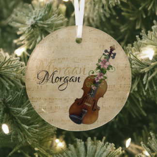 Personlig fiol jul julgransdekoration