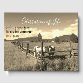 Personlig Firande av Life Sepia-hästar Gästböcker