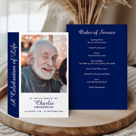 Personlig Firande of Life Photo Memorial Program