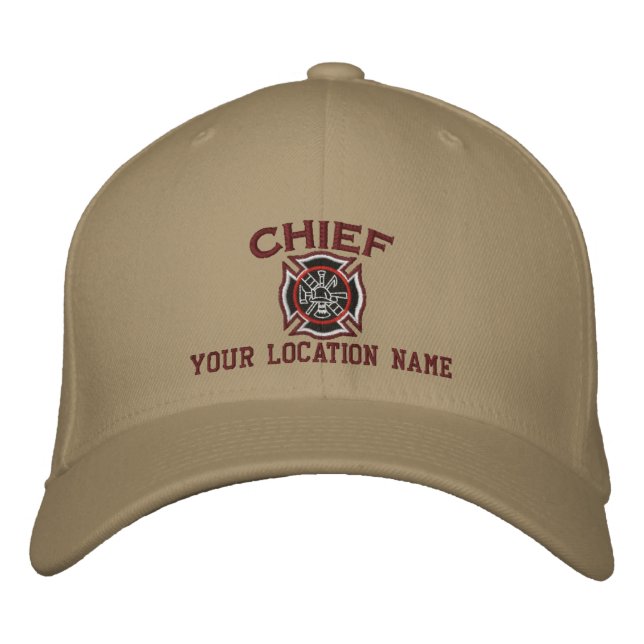 Personlig Fire Chief Anpassningsbar Cap Embroidery Broderad Keps (Framsida)
