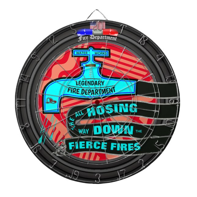 Personlig Fire Department Hose Darttavla (Framsidan)