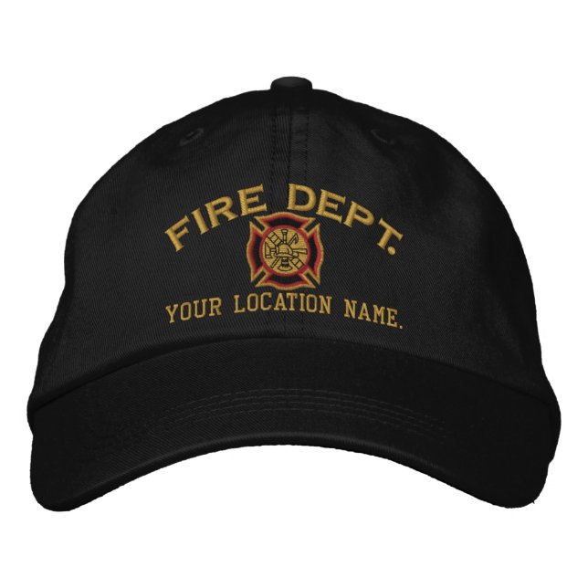 Personlig Firefighter Anpassningsbar Cap Embroider Broderad Keps (Framsida)