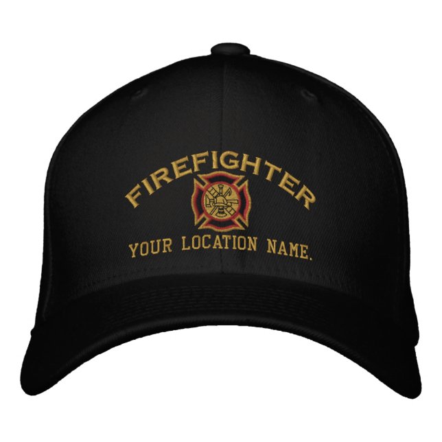 Personlig Firefighter Anpassningsbar Cap Embroider Broderad Keps (Framsida)