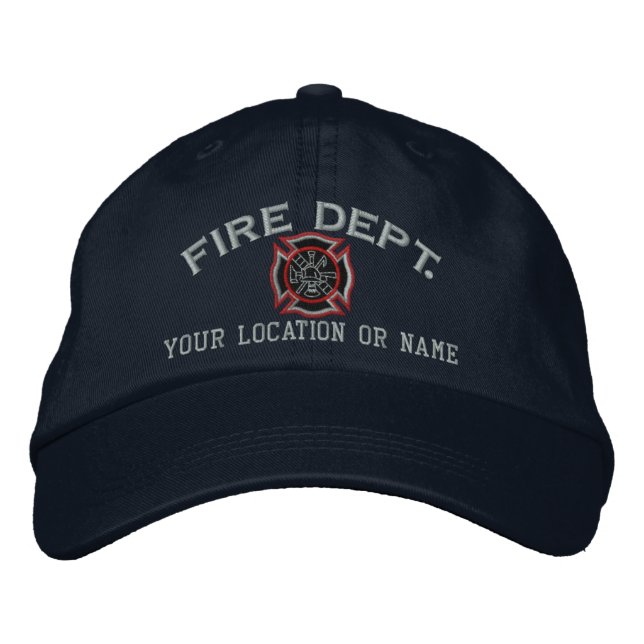 Personlig Firefighter Anpassningsbar Cap Embroider Broderad Keps (Framsida)