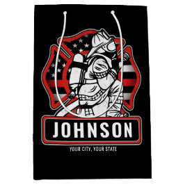 Personlig Firefighter Fire Dept Patriotic Flagga