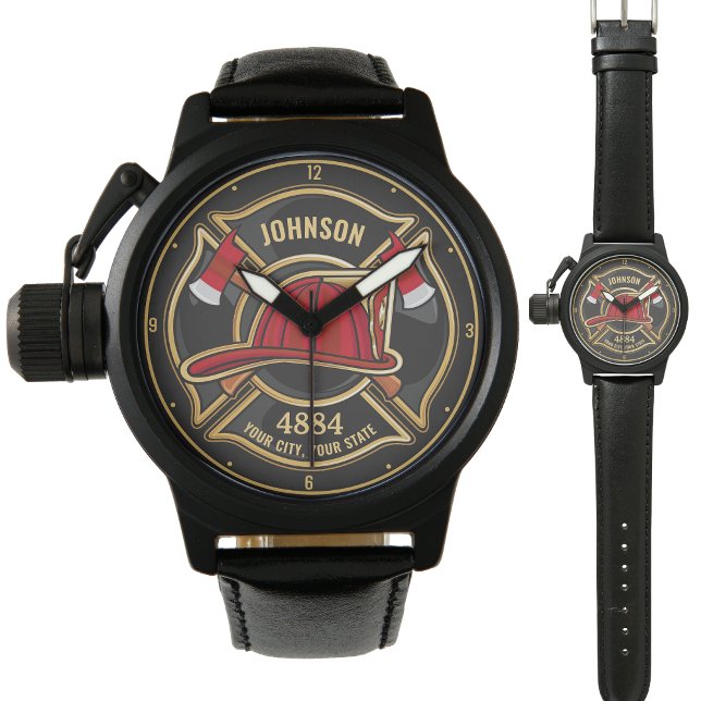 Personlig Firefighter Fireman Fire Department Armbandsur (Skapare uppladdad)