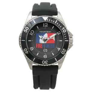 Personlig Firefighter Headliner Tri-färg Armbandsur