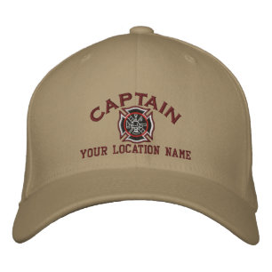 Personlig Firefighter Kapten Cap Embroidery Broderad Keps