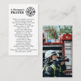 Personlig Firefighter Maltese Fireman's Prayer Visitkort