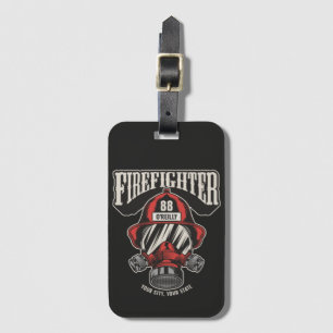 Personlig Firefighter Mask Fire Dept Helmet Bagagebricka