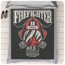 Personlig Firefighter Mask Fire Dept Helmet Fleecefilt