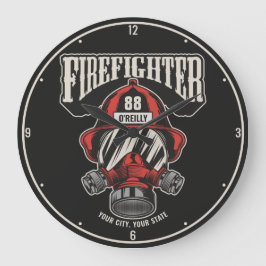 Personlig Firefighter Mask Fire Dept Helmet Stor Klocka