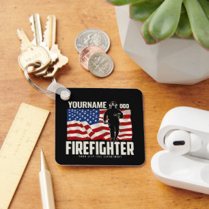 Personlig Firefighter Rädding USA flagga Patrioti Nyckelring