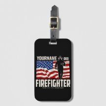 Personlig Firefighter Rädding USA flagga Patriotic