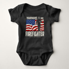 Personlig Firefighter Rädding USA flagga Patriotic T Shirt