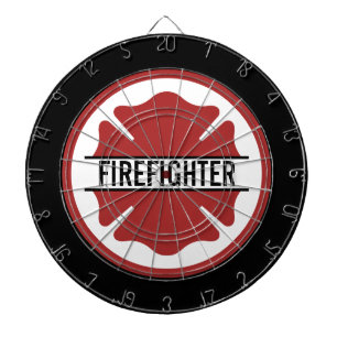 Personlig Firefighter Red Logotyp Symbol Darttavla