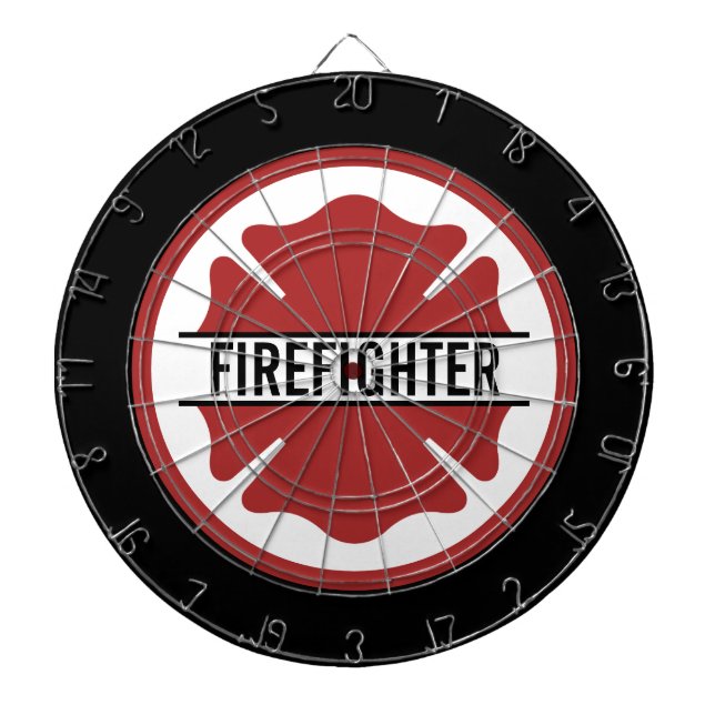 Personlig Firefighter Red Logotyp Symbol Darttavla (Framsidan)