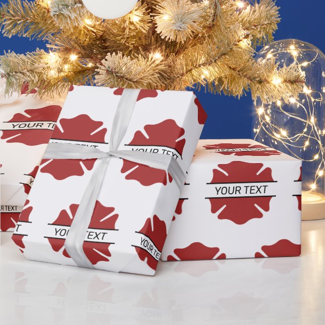 Personlig Firefighter Red Logotyp Symbol Presentpapper (Helgdagar)