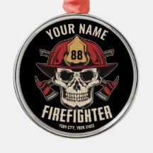 Personlig Firefighter Skull Fireman Fire Dept