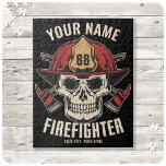 Personlig Firefighter Skull Fireman Fire Dept Pussel<br><div class="desc">Personlig Firefighter Skull Fireman Fire Department design - Skeleton med Red Helmet och dubbla axlar. Anpassa med ditt namn,  Station/avståndsnummer och plats.</div>